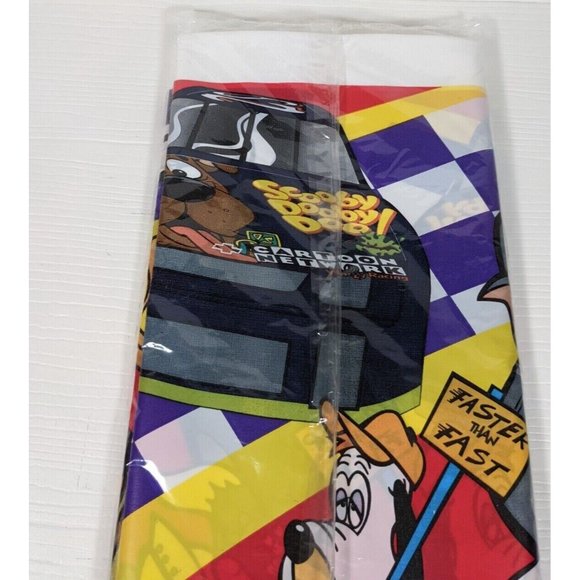 Vintage new 1997 Cartoon Network “Wacky Racing” Plastic Table Cover  54" x 96" - Picture 5 of 6